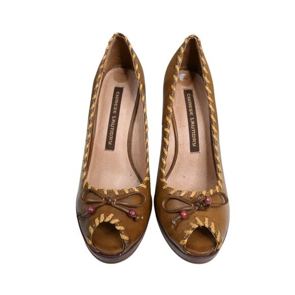 Chinese Laundry Womens 7 Glace Peep Toe Pump - Picture 2 of 9